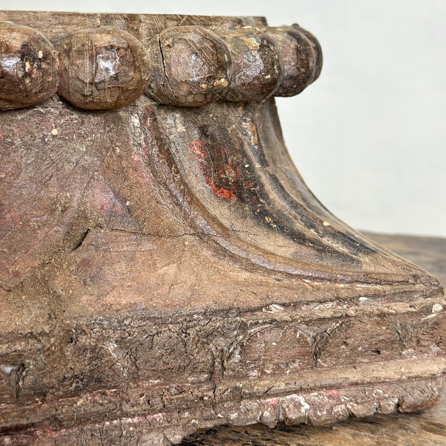Carved Column Base Candle Stand