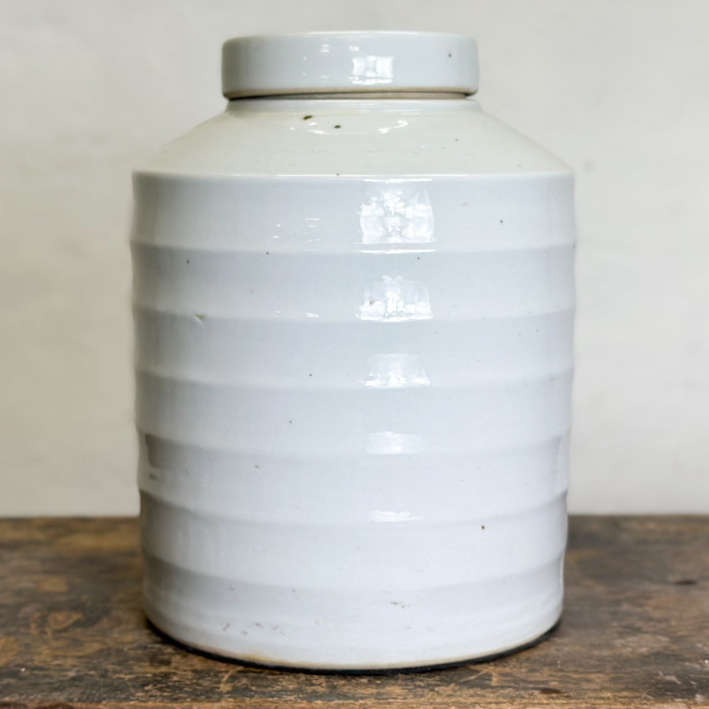 Ribbed Porcelain Milk Container