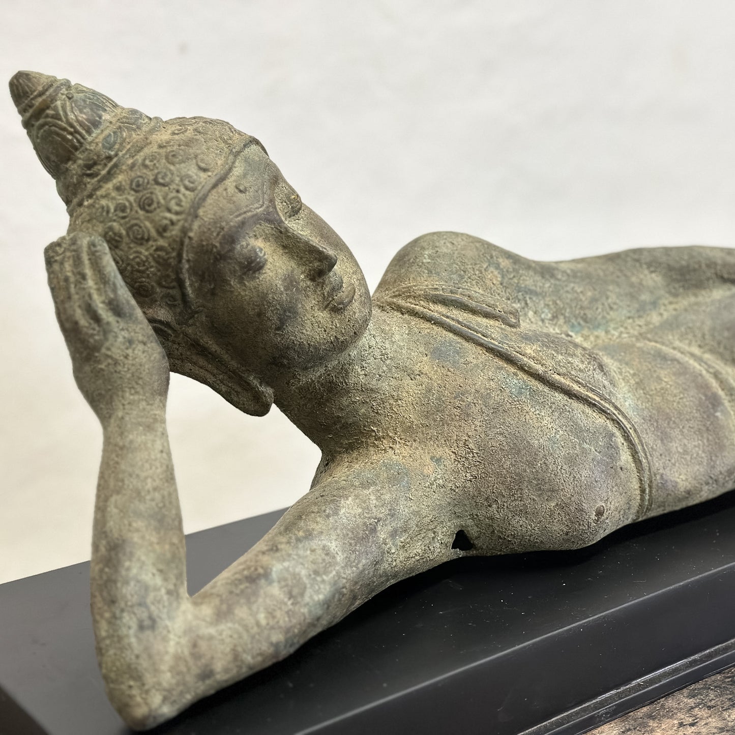 Extra Large Reclining Bronze Buddha on Plinth