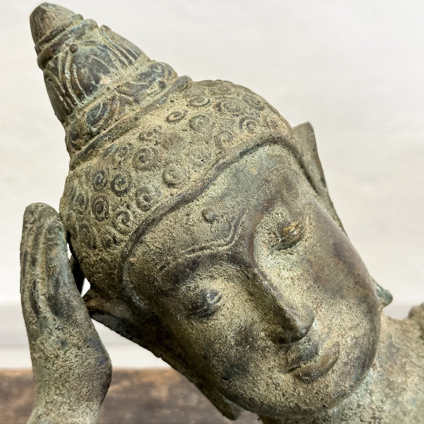 Extra Large Reclining Bronze Buddha on Plinth