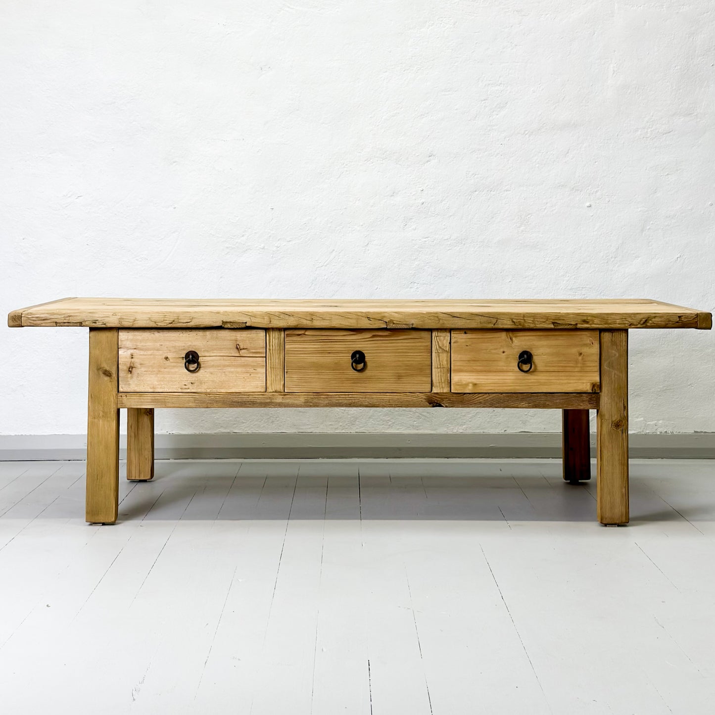 3 Drawer Rustic Coffee Table