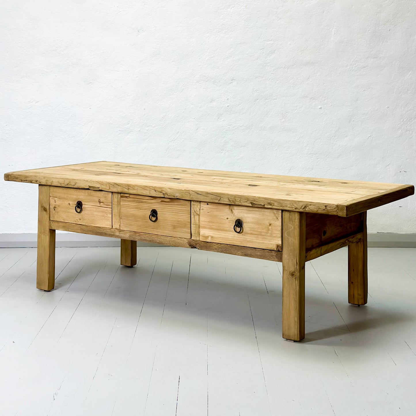 3 Drawer Rustic Coffee Table