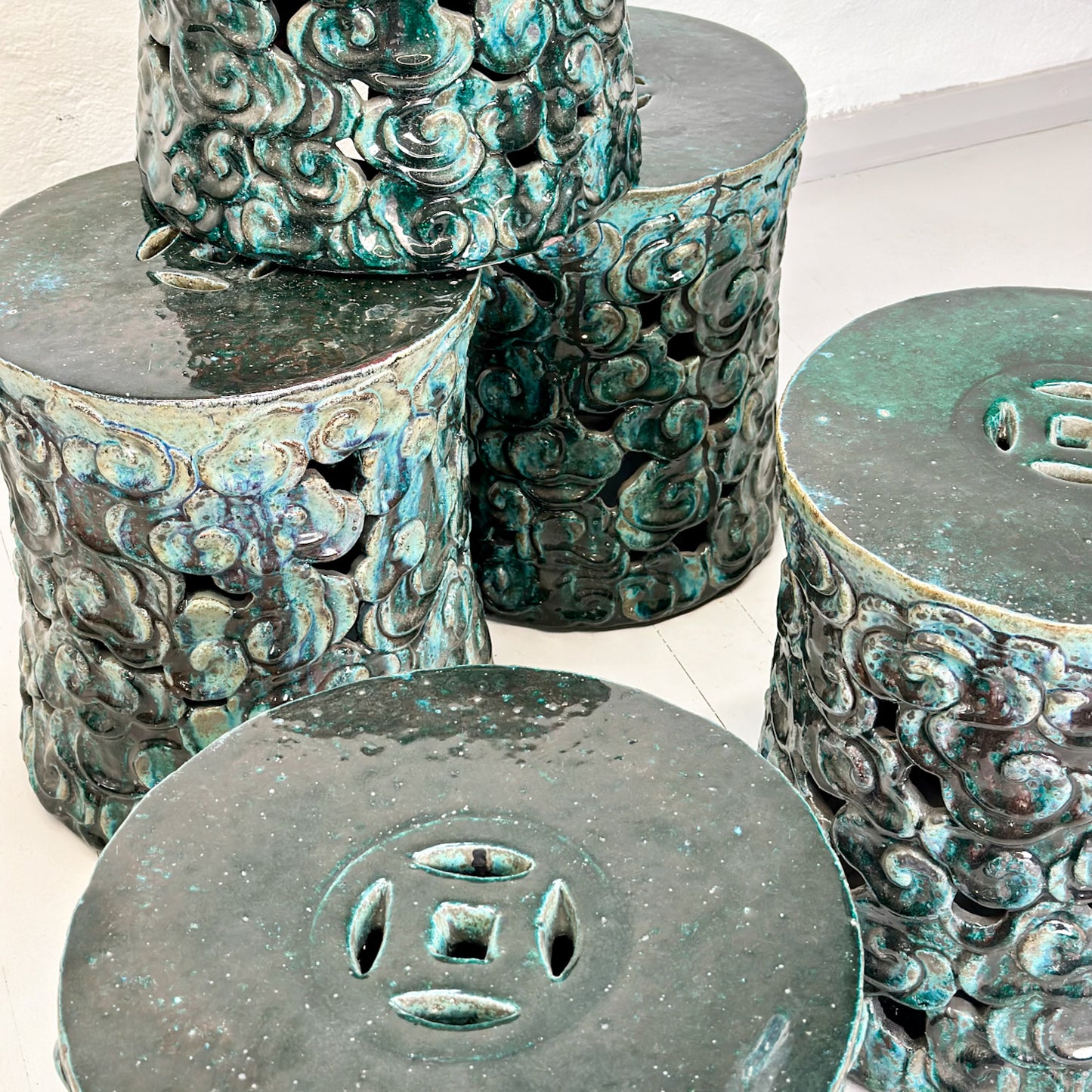 Porcelain Cloud Stool