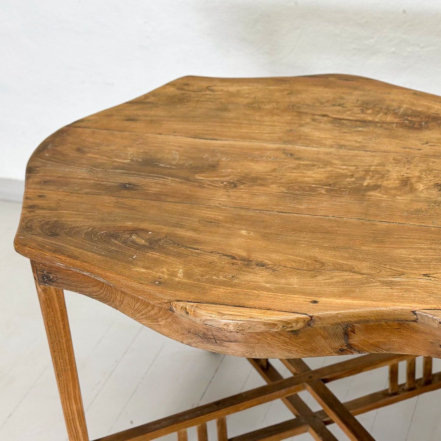 Hexagonal Teak Tea Table