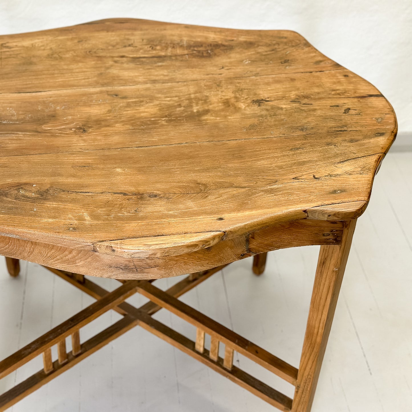 Hexagonal Teak Tea Table