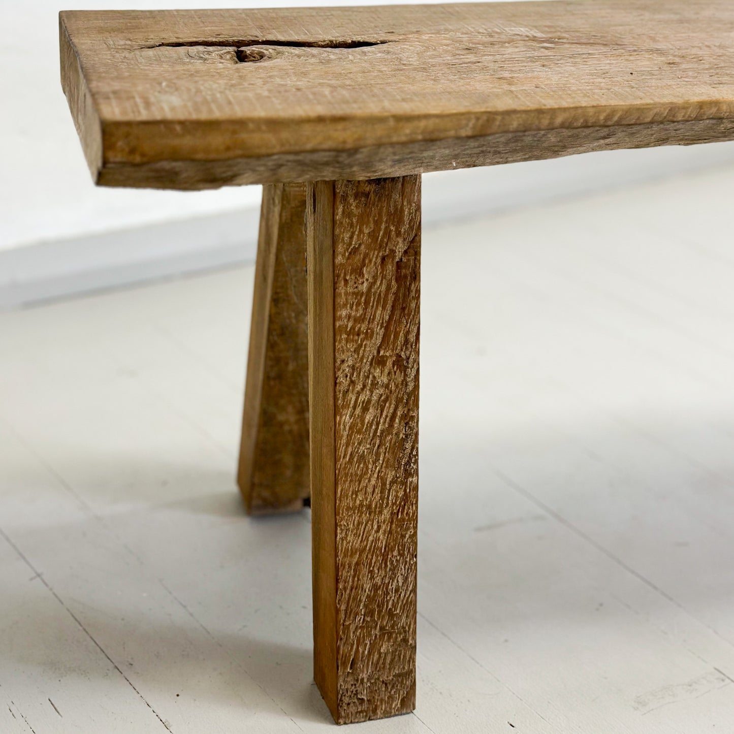 Raw Teak Bench