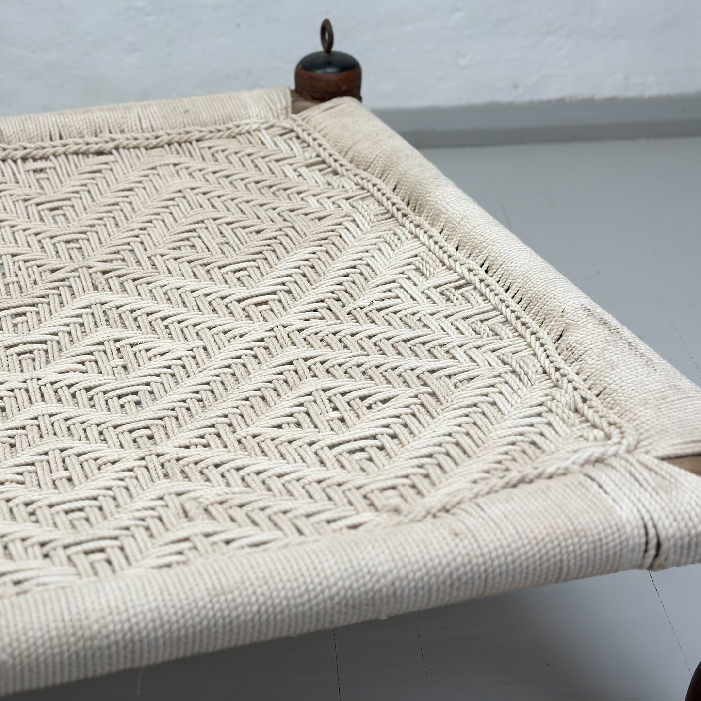 Vintage-Woven-Macrame-Indian-Charpai-Bed-Bench-Swing