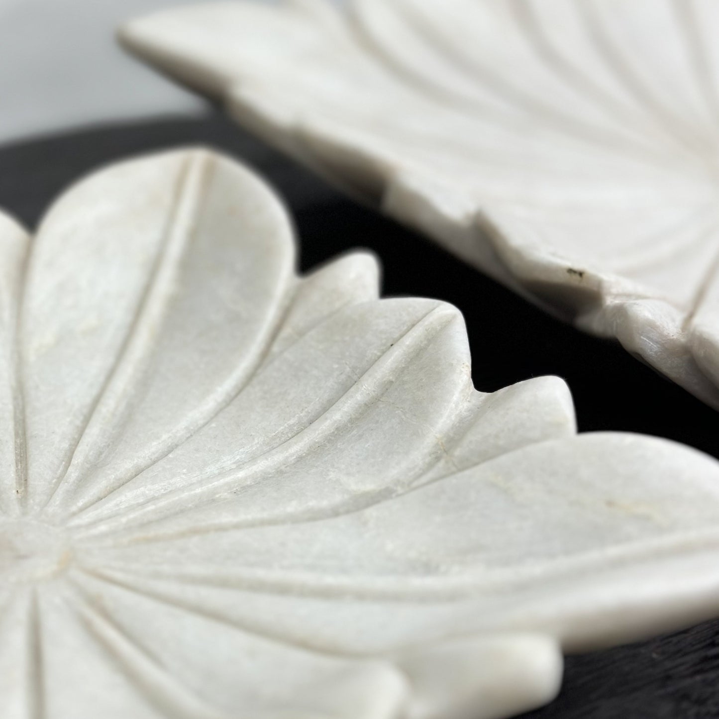 Square Flower Marble Plate