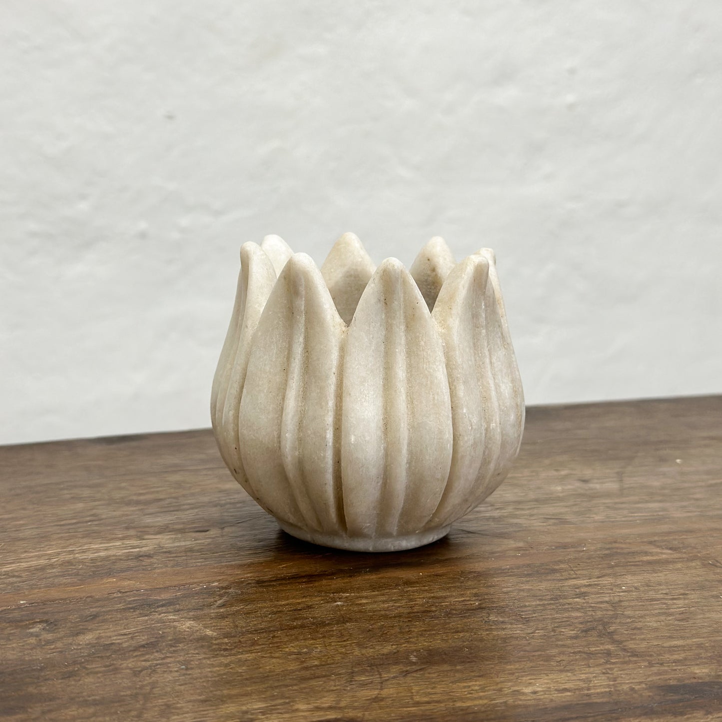 Medium-Marble-Lotus-Candle-Holder-Votive-Indian-India