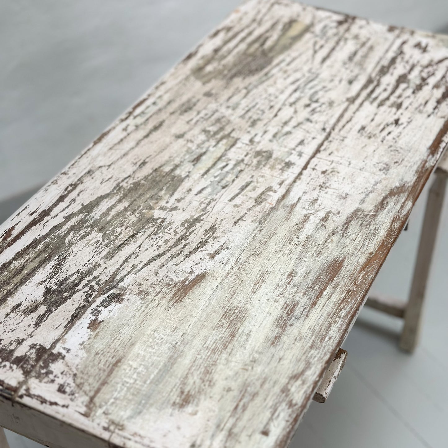 Rustic Painted 2 Drawer Table