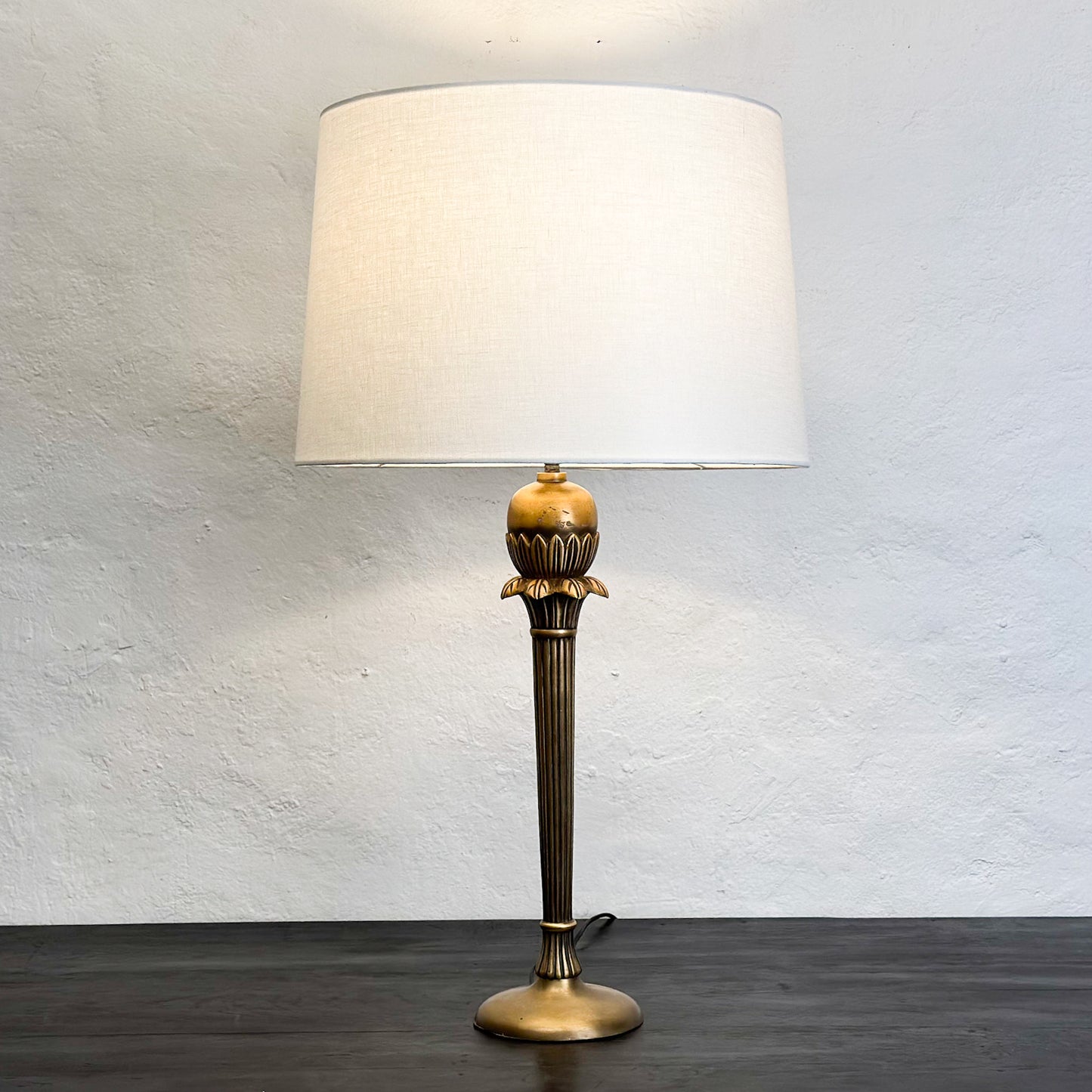 Fluted Brass Lamp Base