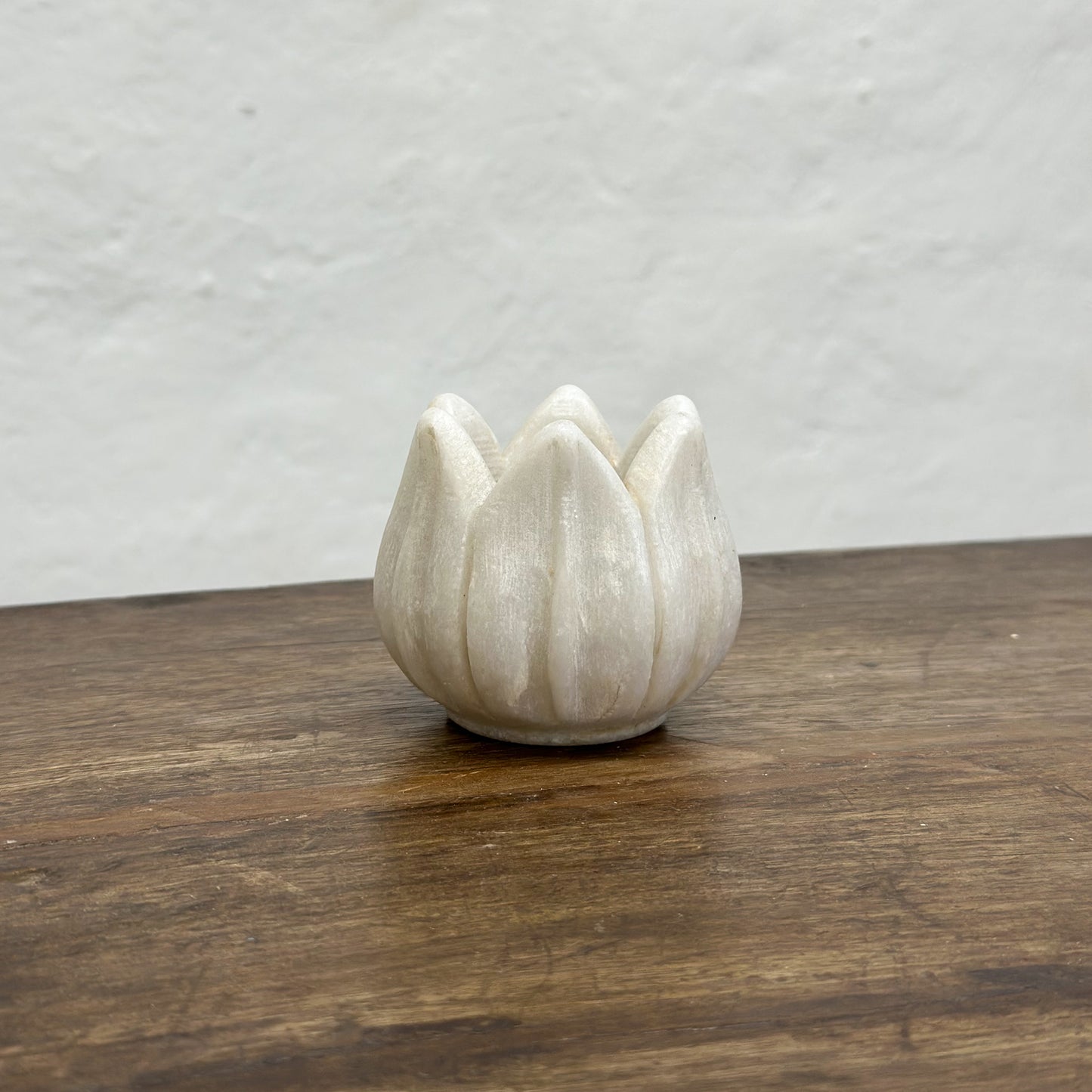 Marble Lotus Votive