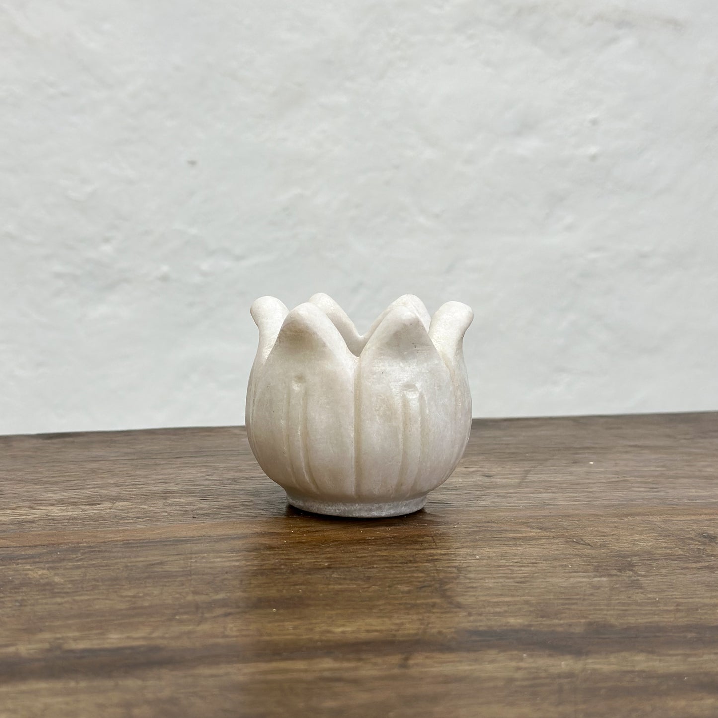 Medium-Marble-Frangipani-Flower-Candle-Holder-Votive-India-Indian