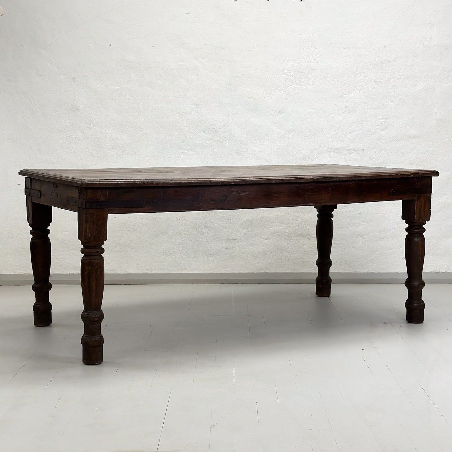 Teak Dining Table with Turned Legs