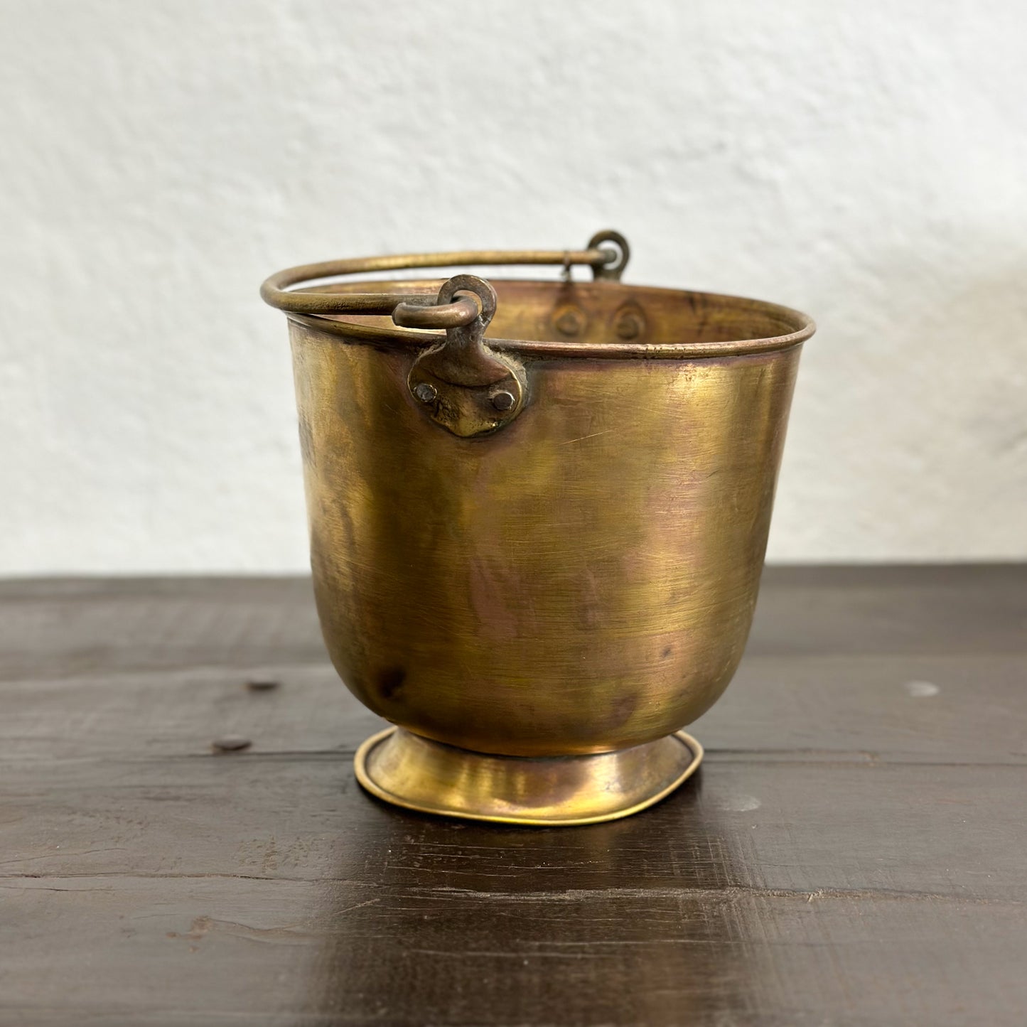 Medium Brass Bucket with Base