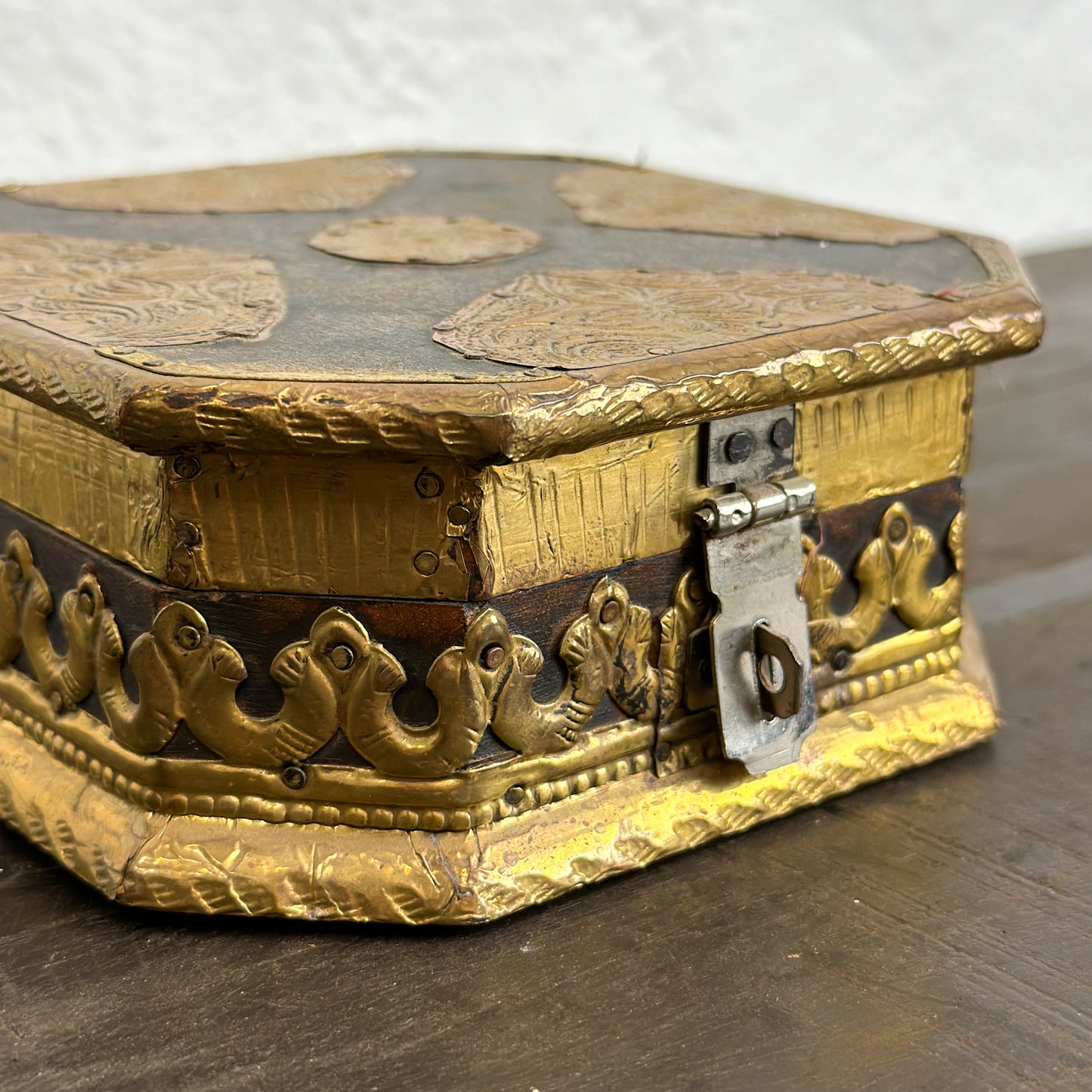Brass Embellished Trinket Box