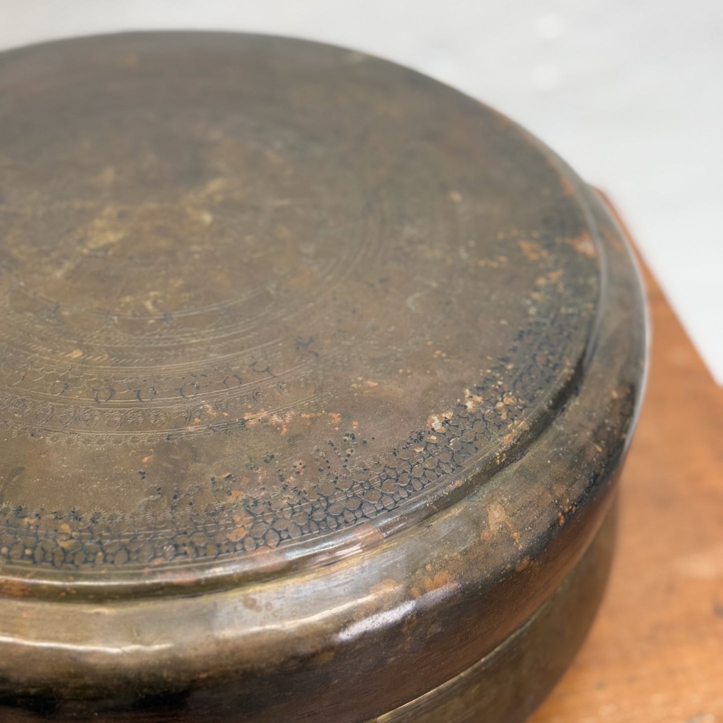 Extra Large Brass Chapati Box