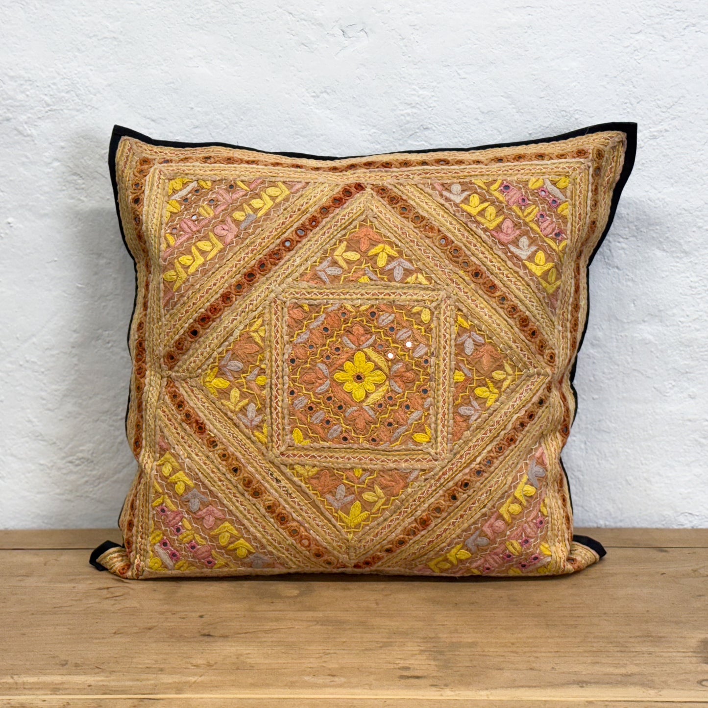 Pastel Embroidered Cushion IV