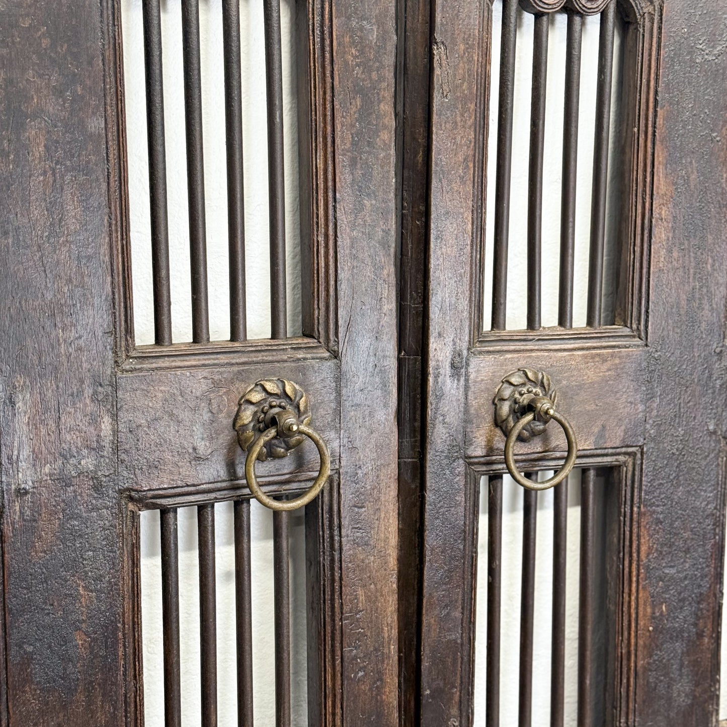 Teak & Iron Slatted Doors