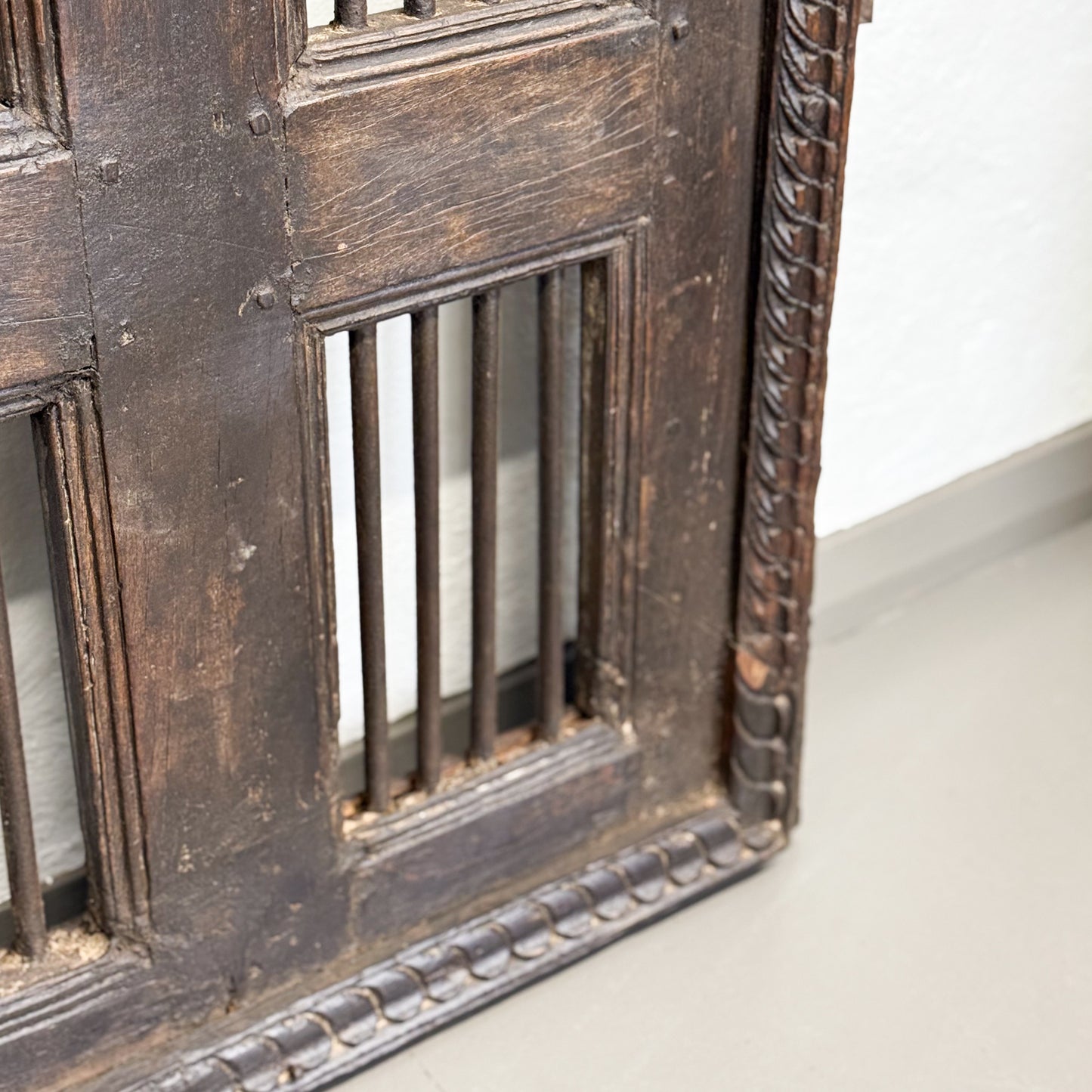 Teak & Iron Slatted Doors