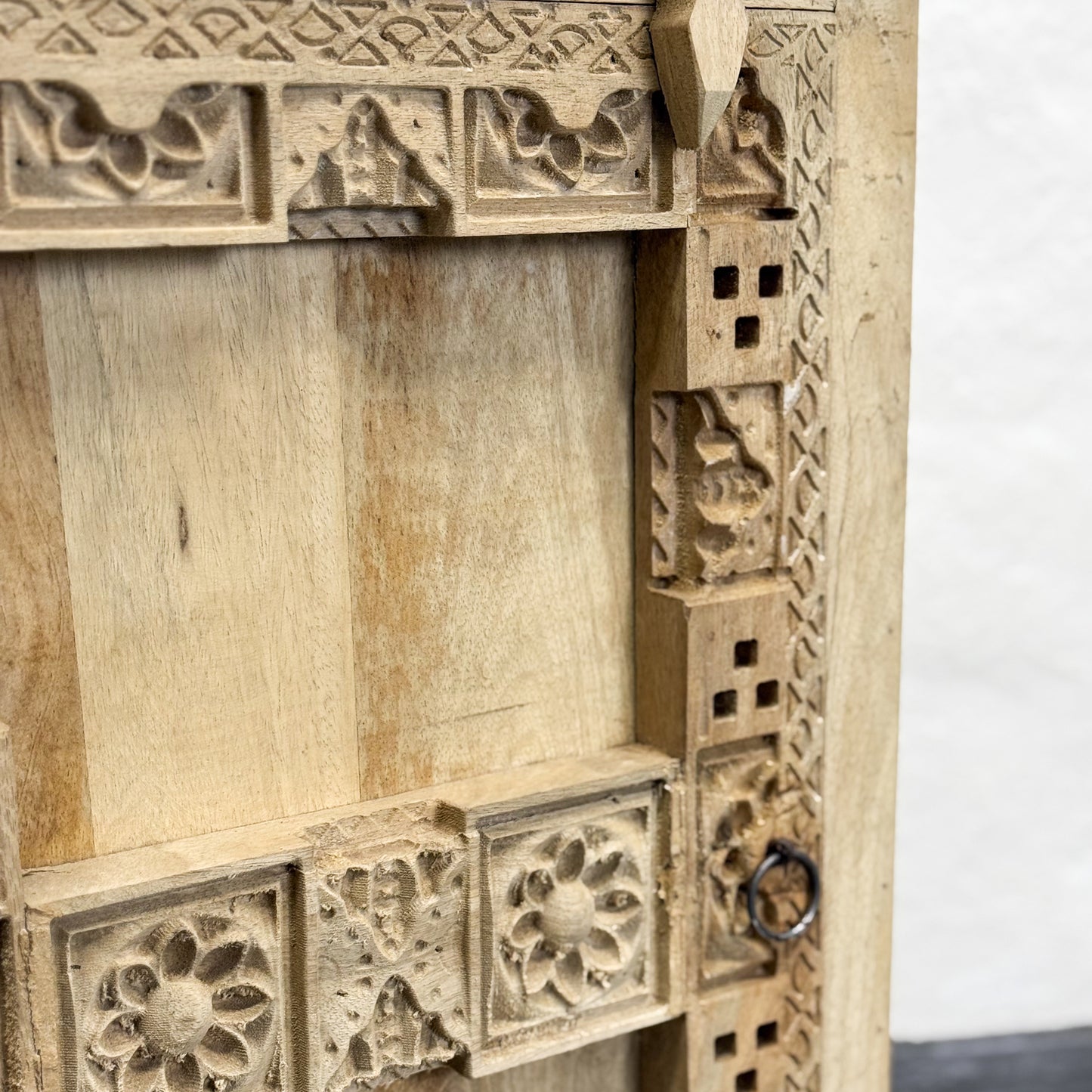 Carved Bedside Table Cabinet