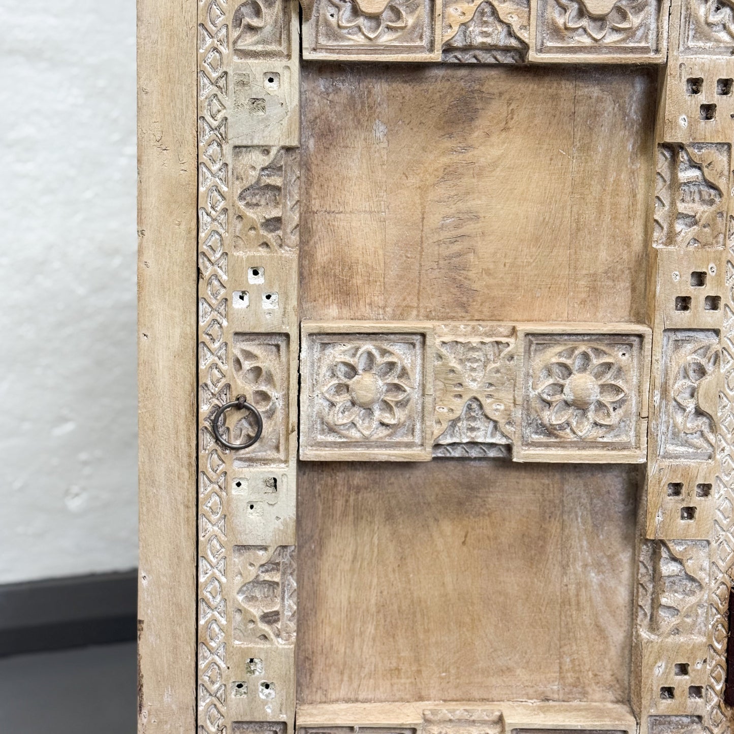 Carved Bedside Table Cabinet