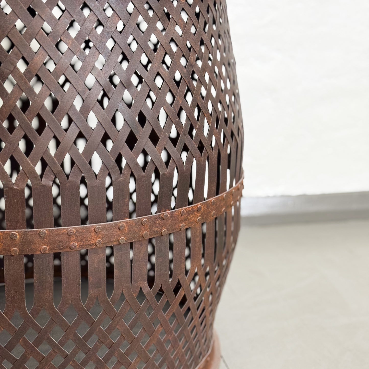Iron Drum Side Table