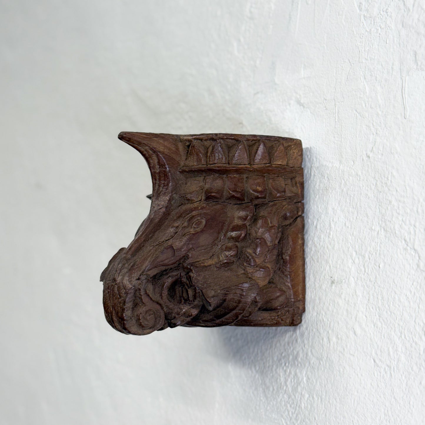 Carved Wooden Wall Candle Holder