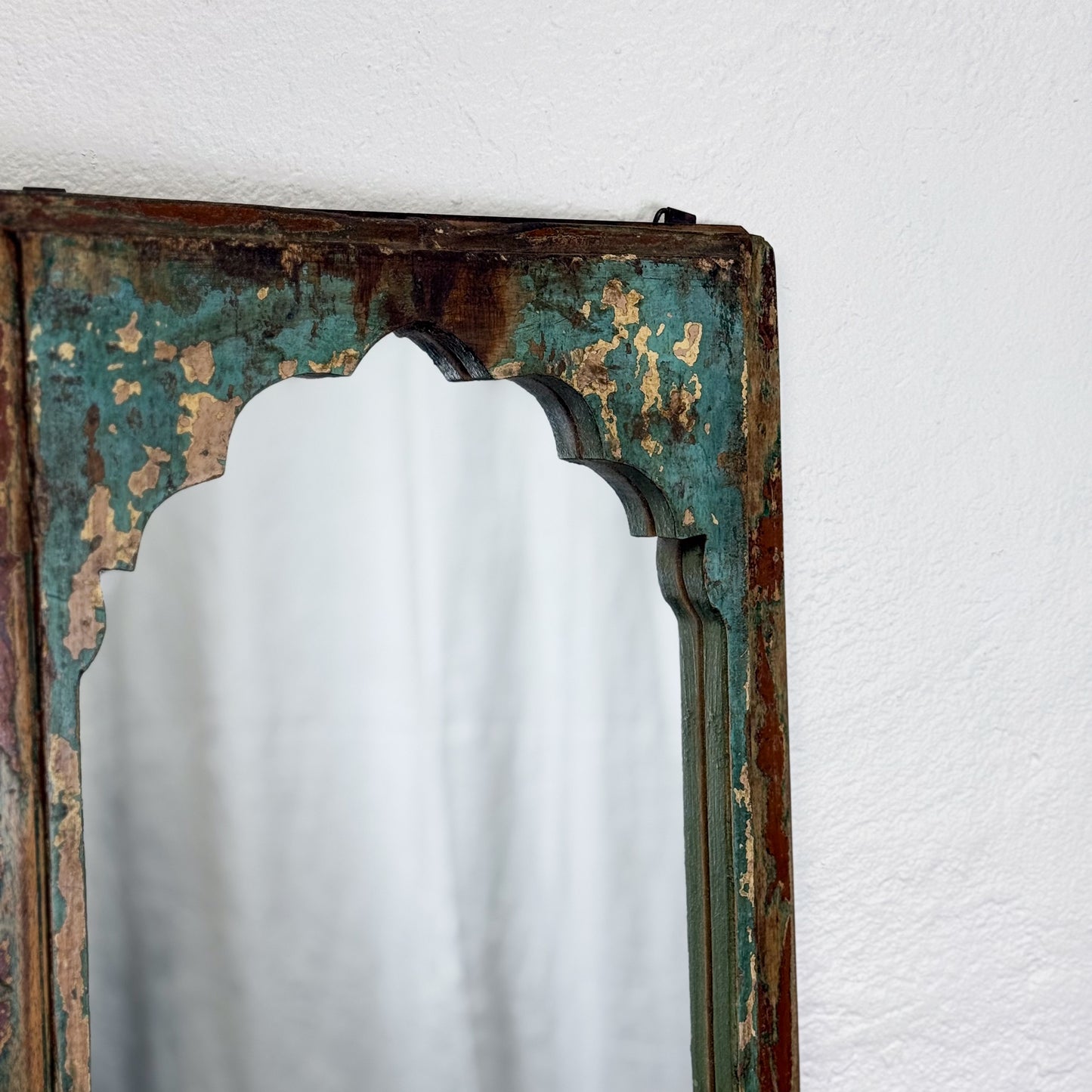 Rustic Painted Arch Mirror