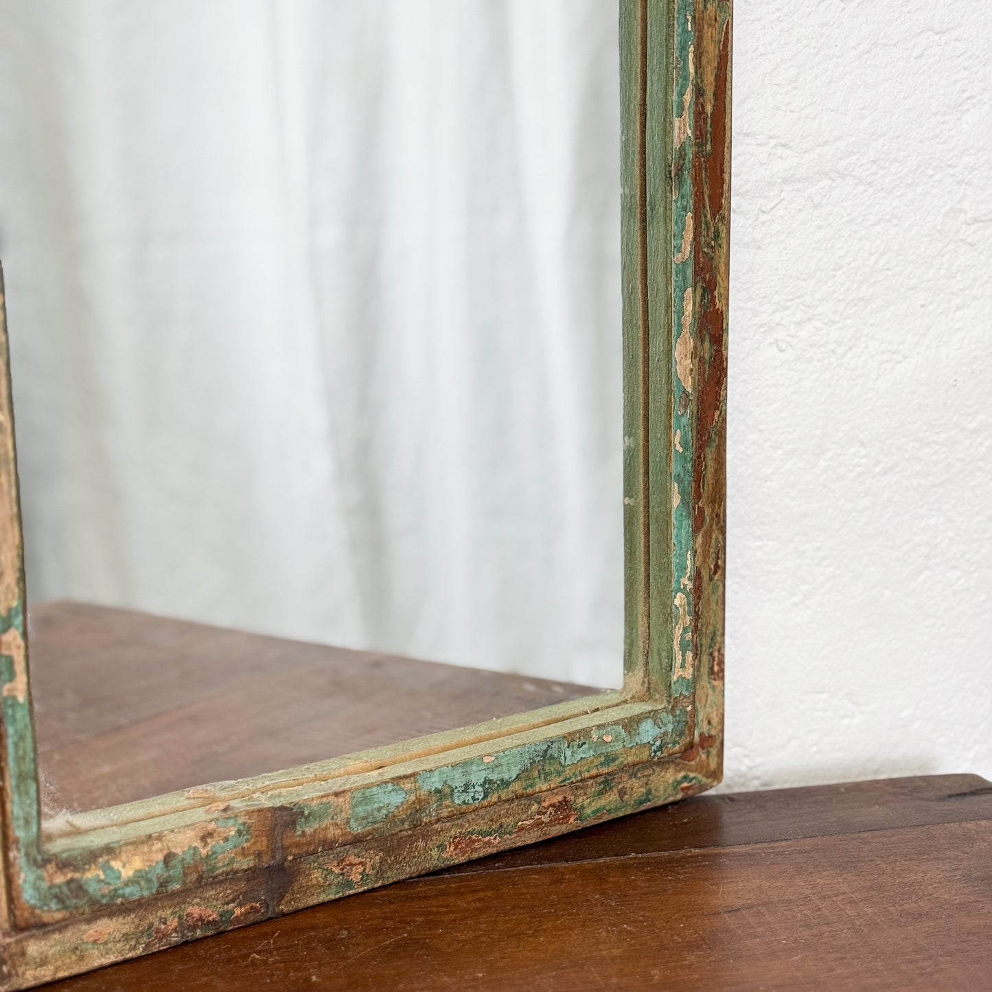 Rustic Painted Arch Mirror