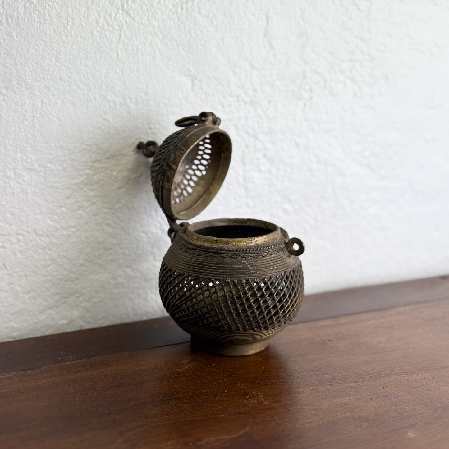 Lidded Brass Snuff Pot I