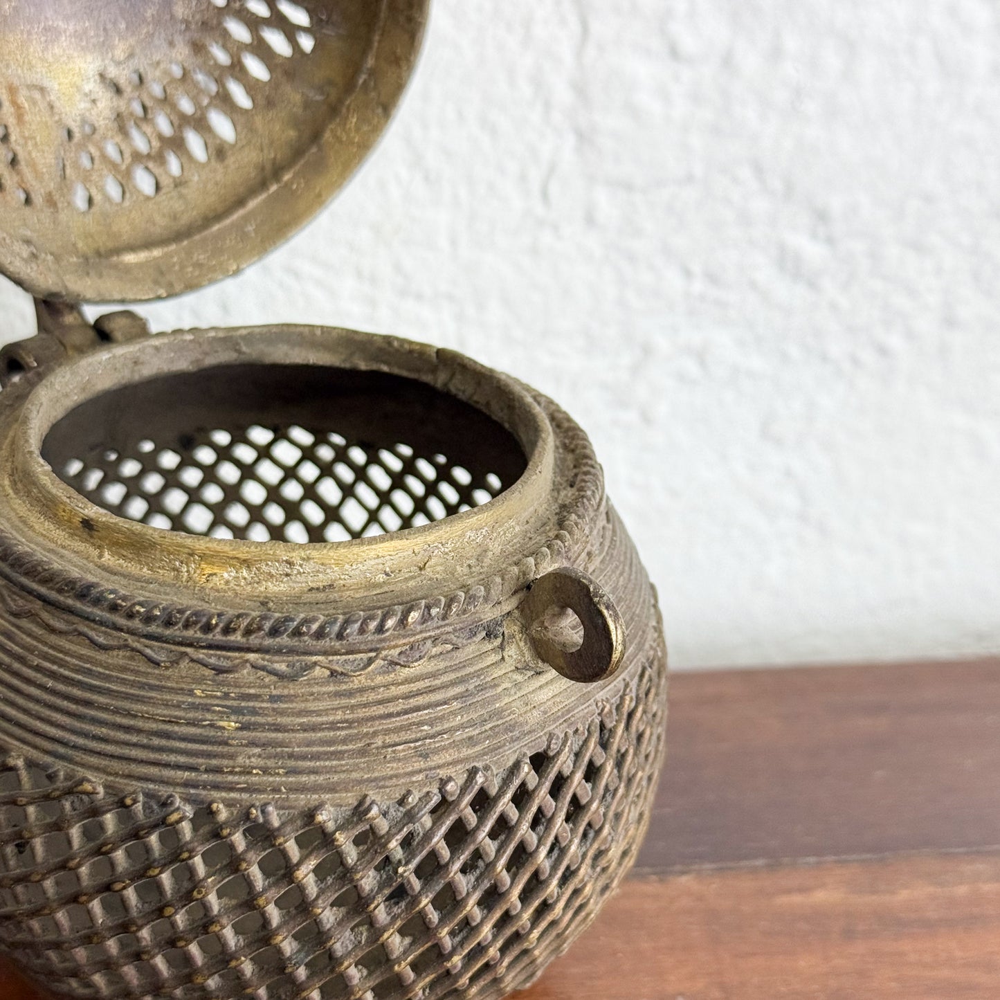 Lidded Brass Snuff Pot I