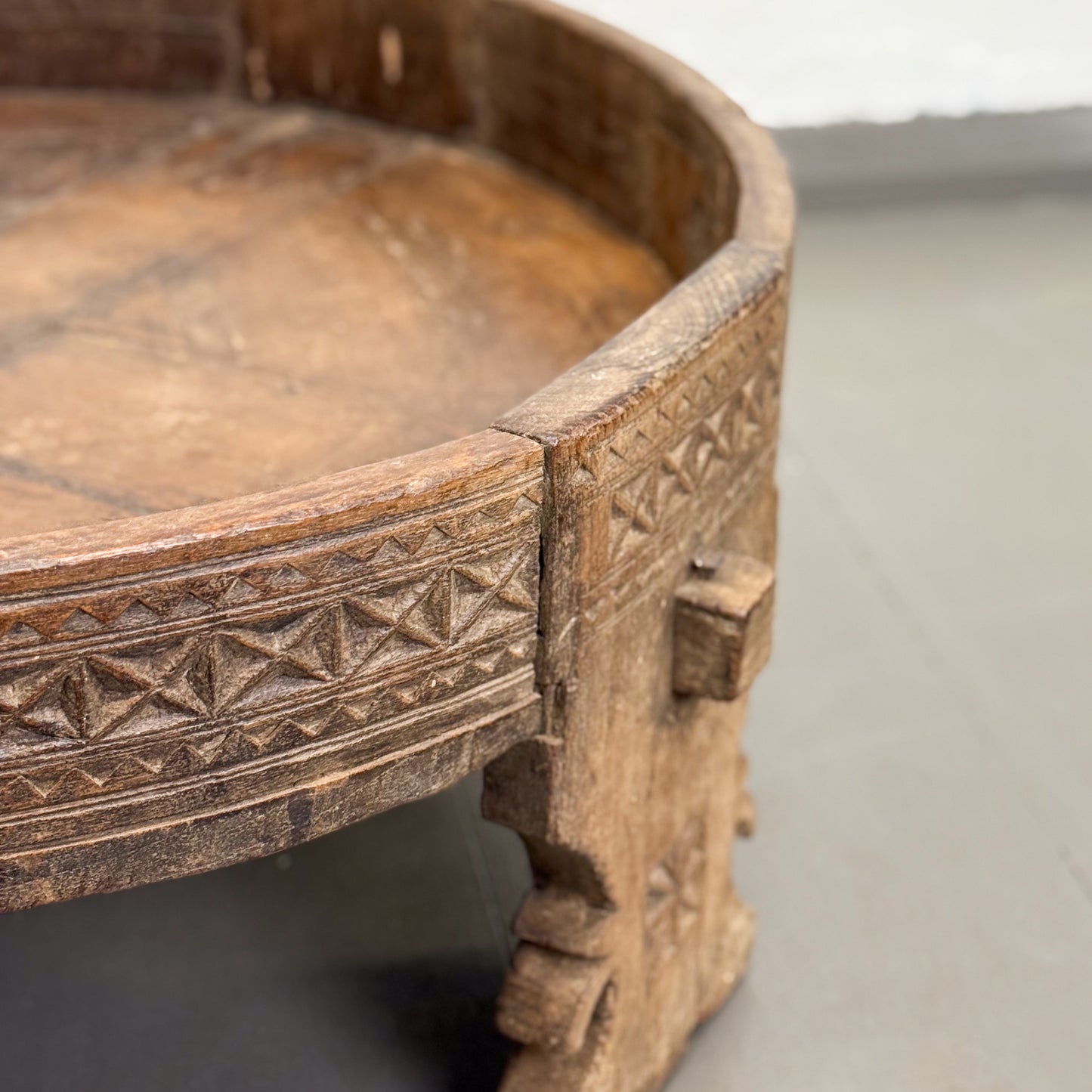 Carved Chakki Grinder III