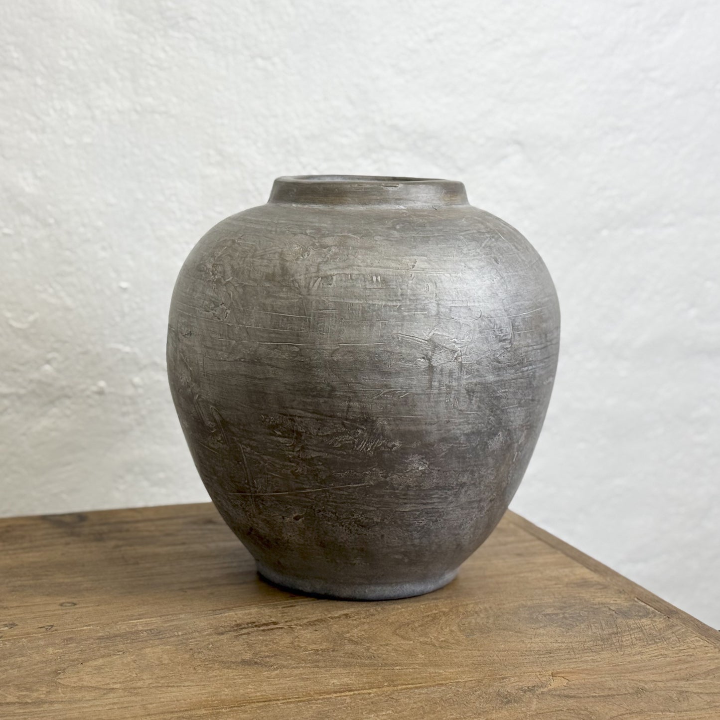 POR10001-China-Chinese-Earthenware-Ceramic-Grey-Rustic-Large-Tapered-Base-Vase-Pot.2