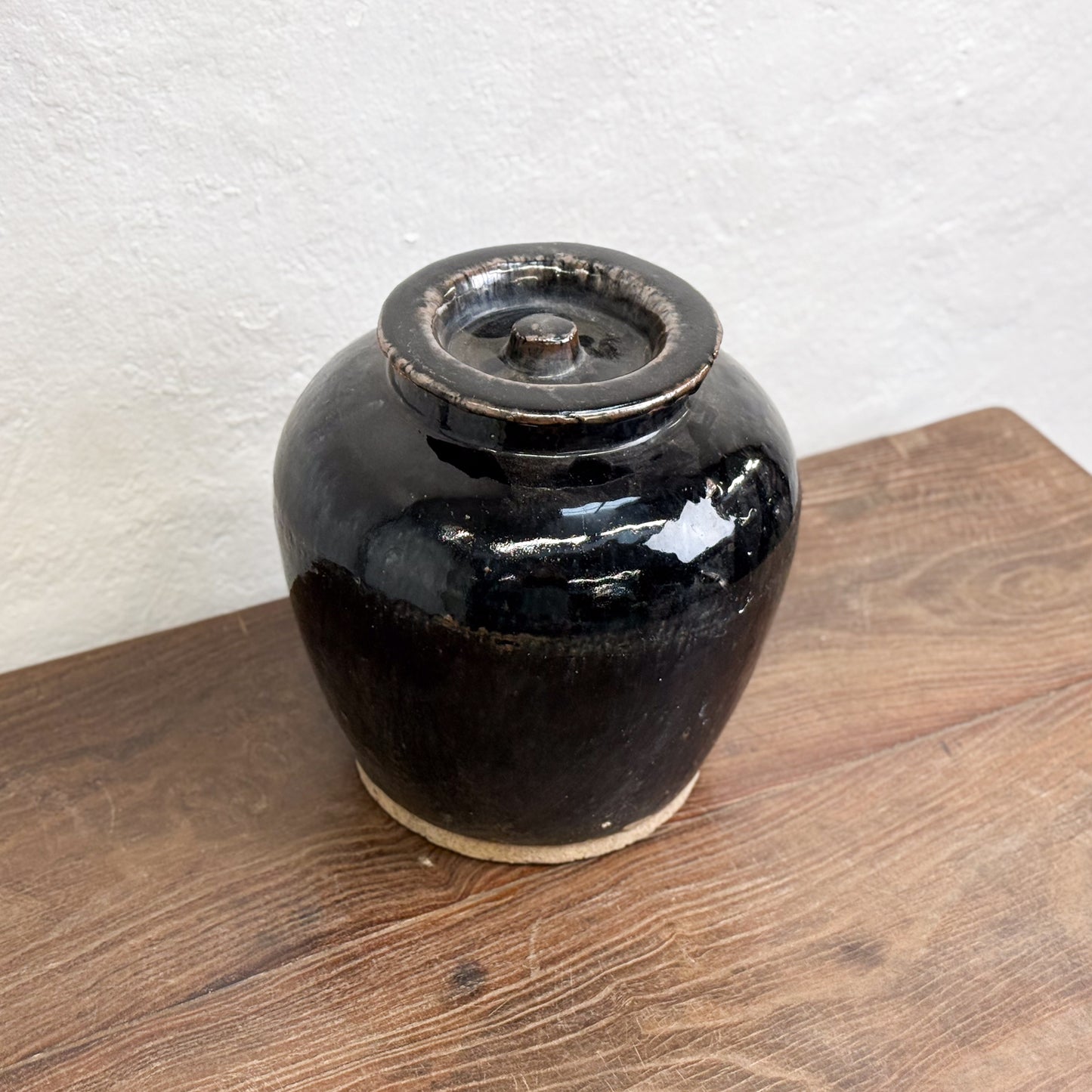 Shanxi Style Glazed Lidded Food Pot