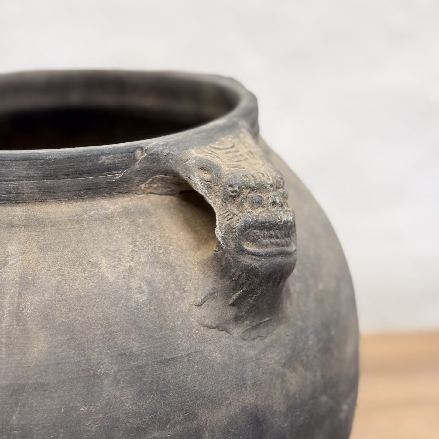 Small Foo Dog Handle Tofu Pot