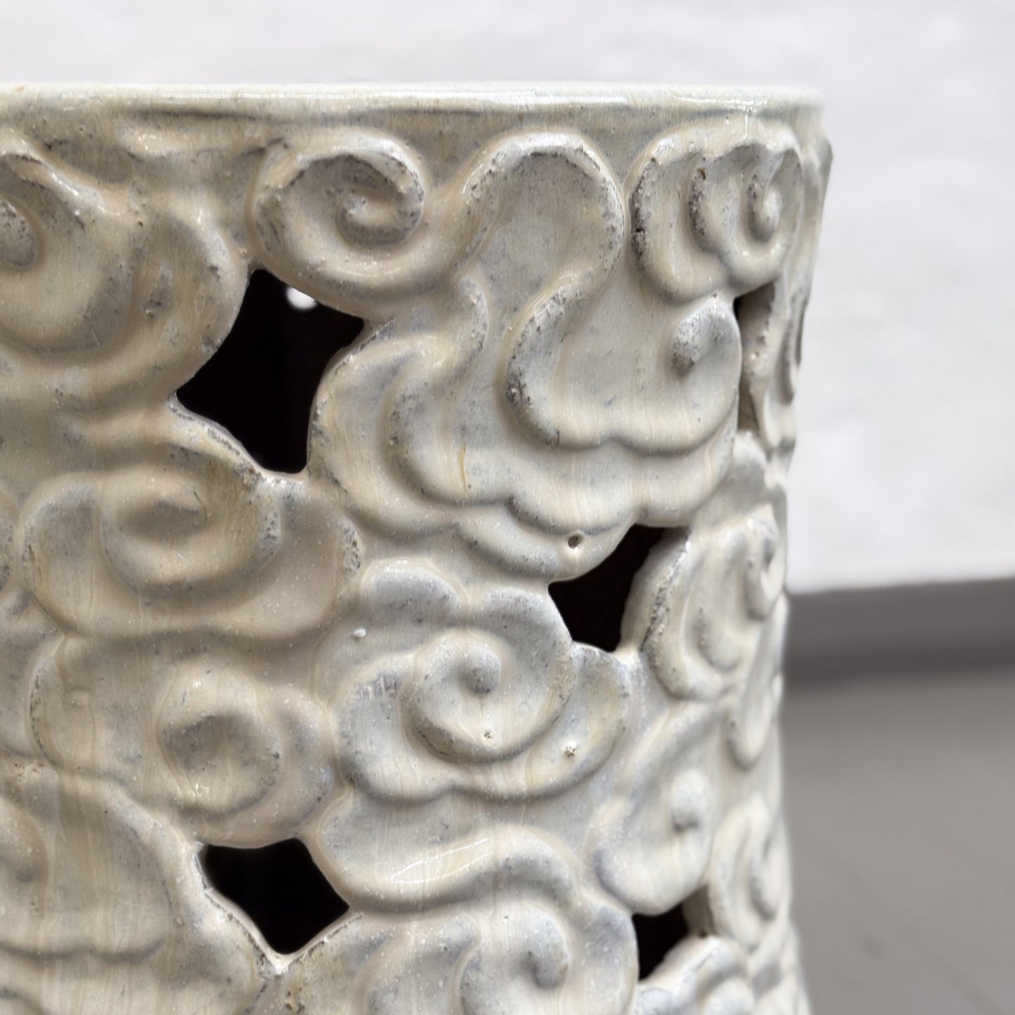 White Cloud Porcelain Stool