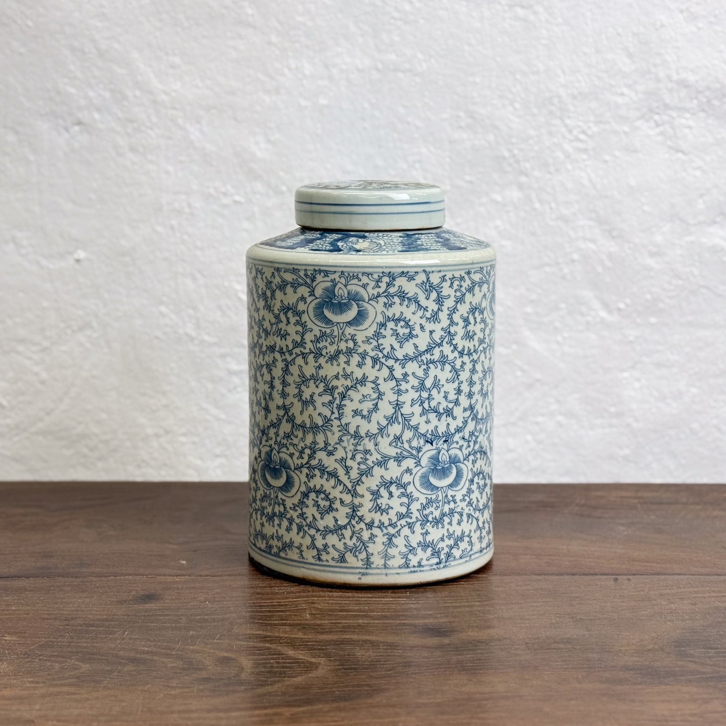 Sweet Pea Vine Porcelain Jar
