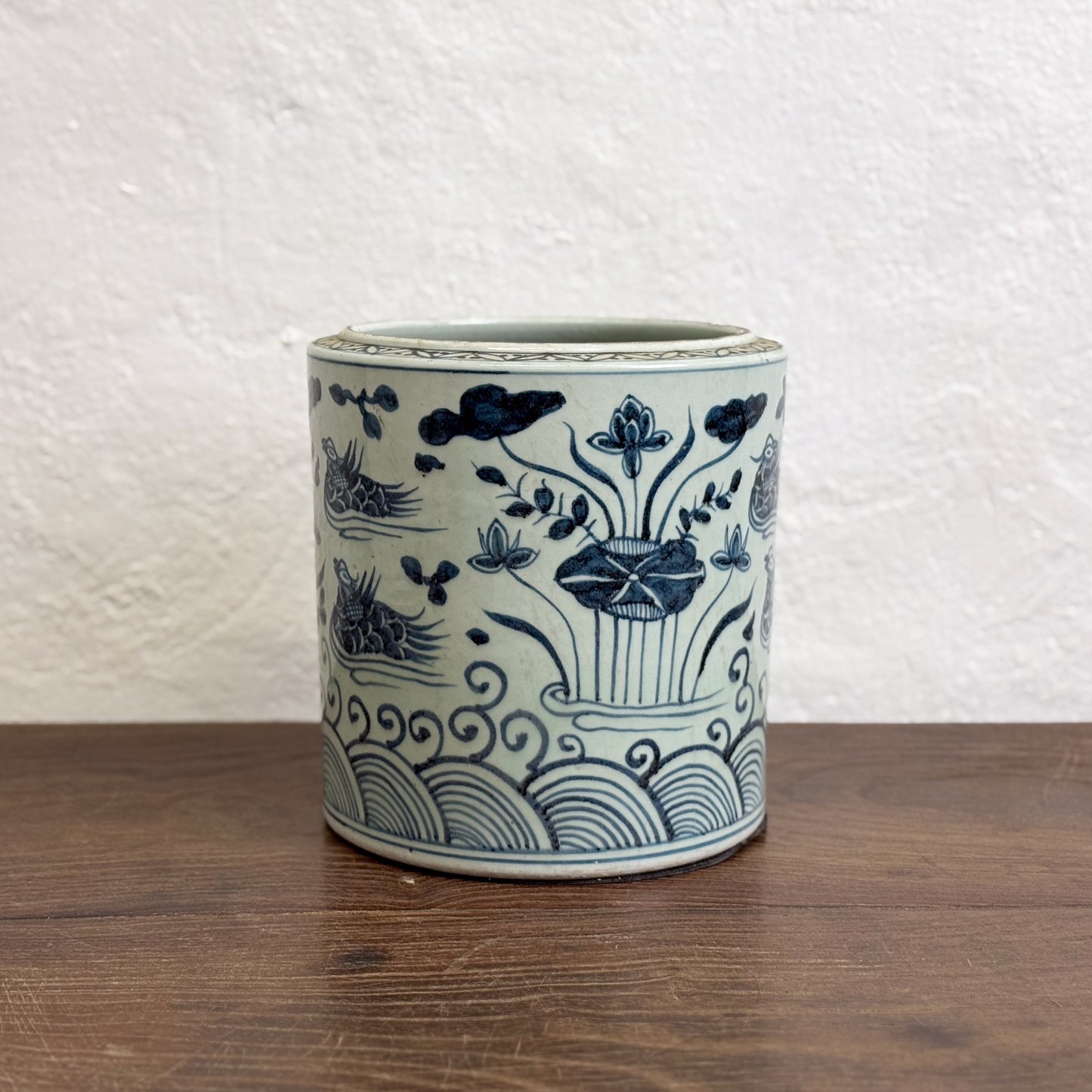 Duck Pond Porcelain Paintbrush Holder