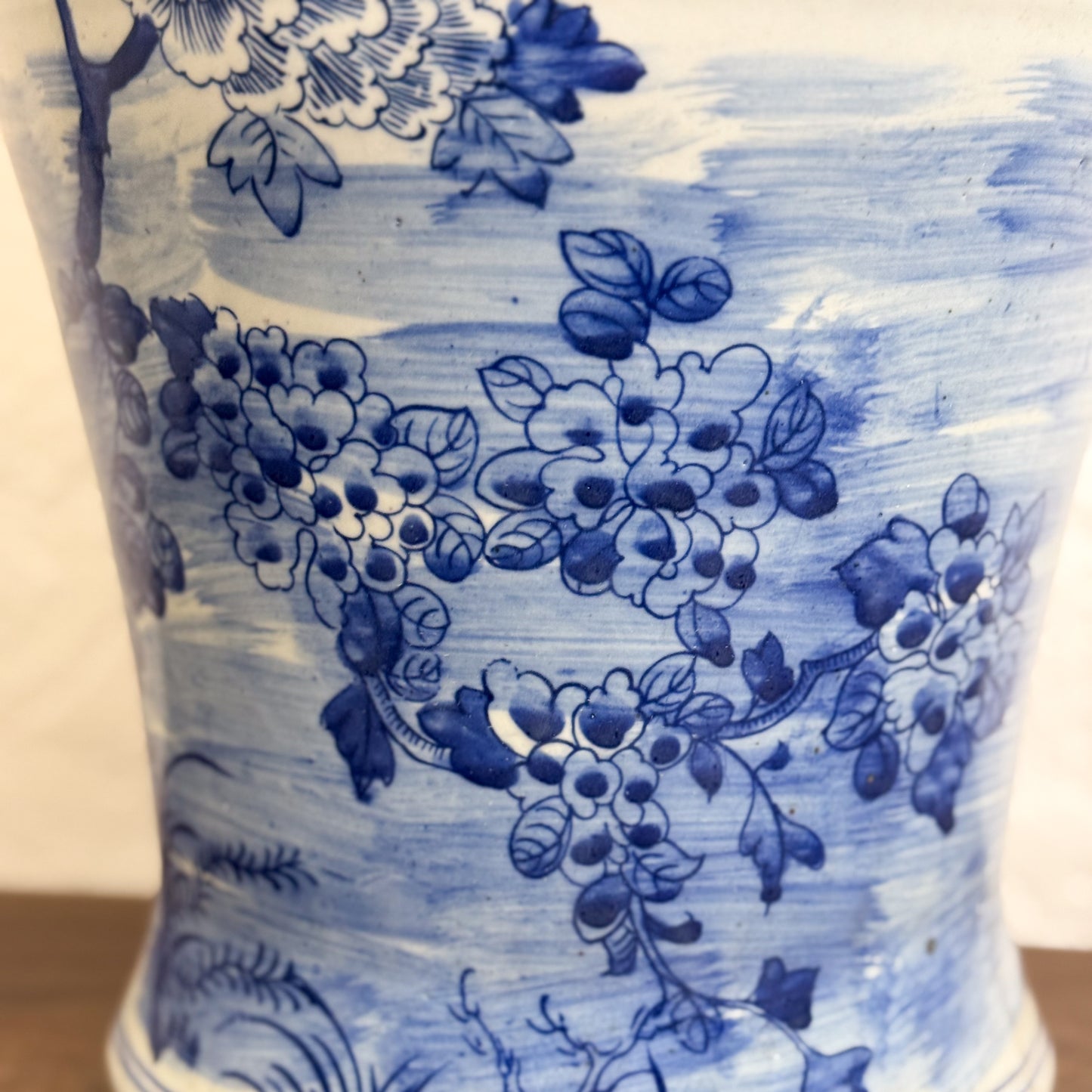Peony Porcelain Temple Jar