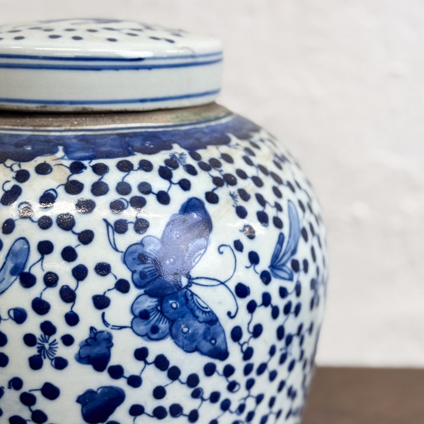 Butterfly & Blossom Porcelain Ginger Jar