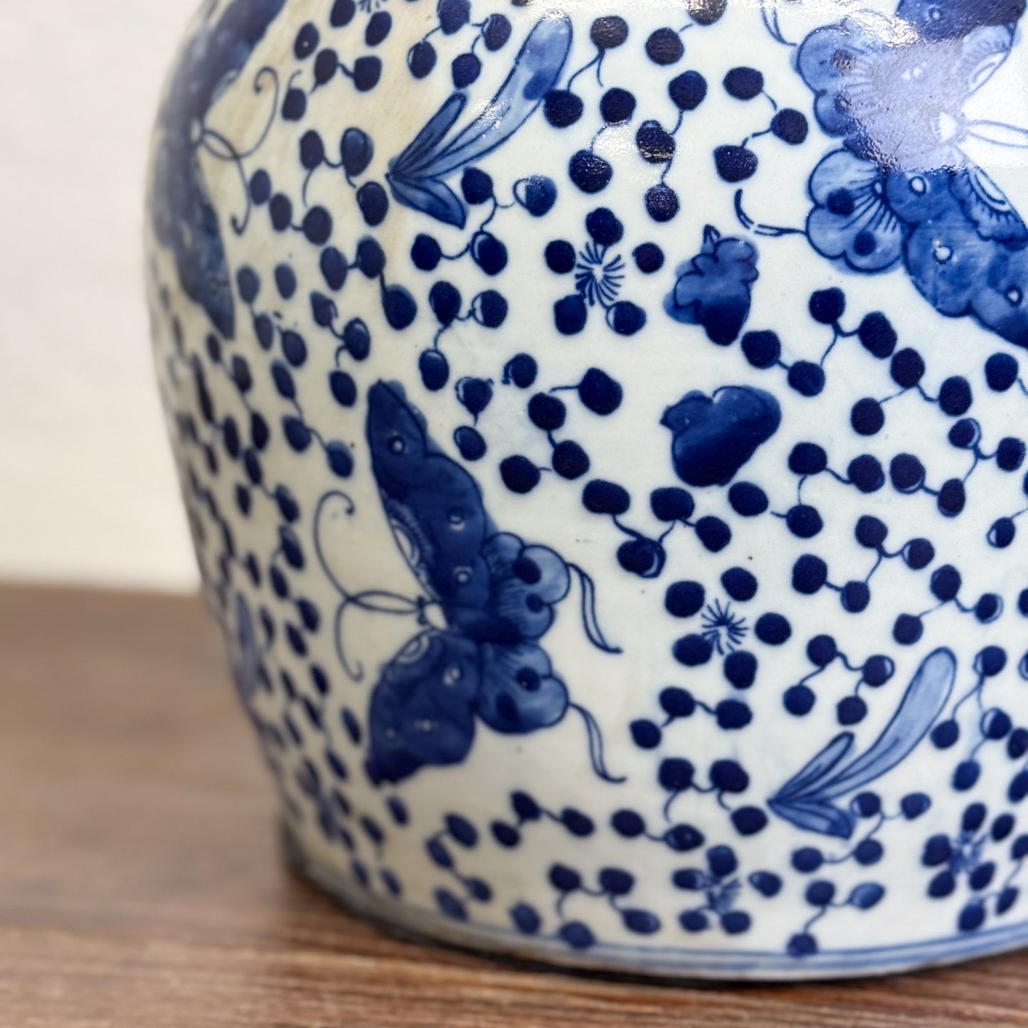 Butterfly & Blossom Porcelain Ginger Jar