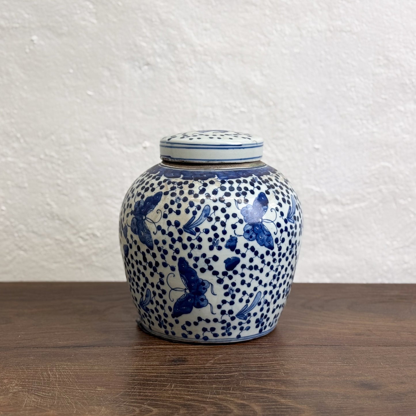 Butterfly & Blossom Porcelain Ginger Jar