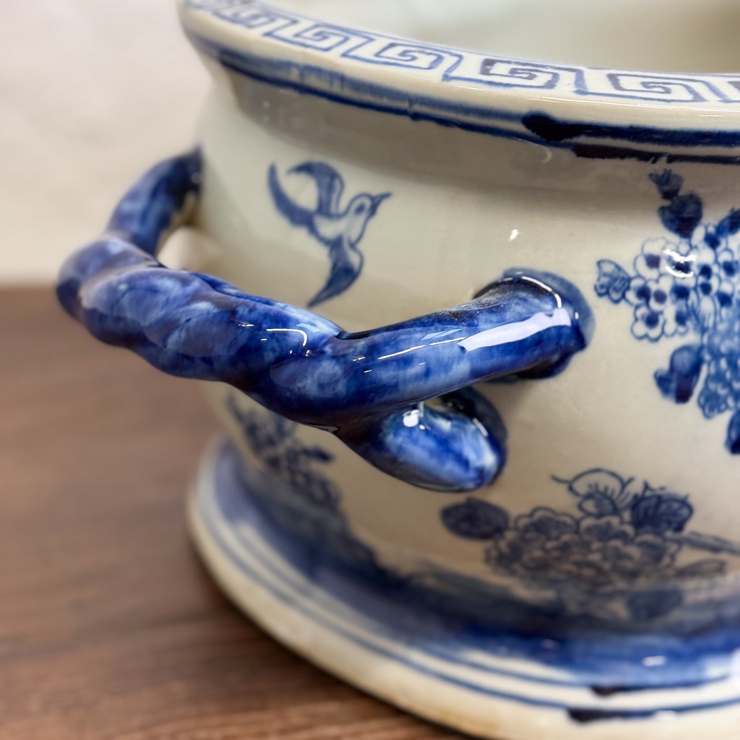 Bird & Chrysanthemum Porcelain Baby Bath