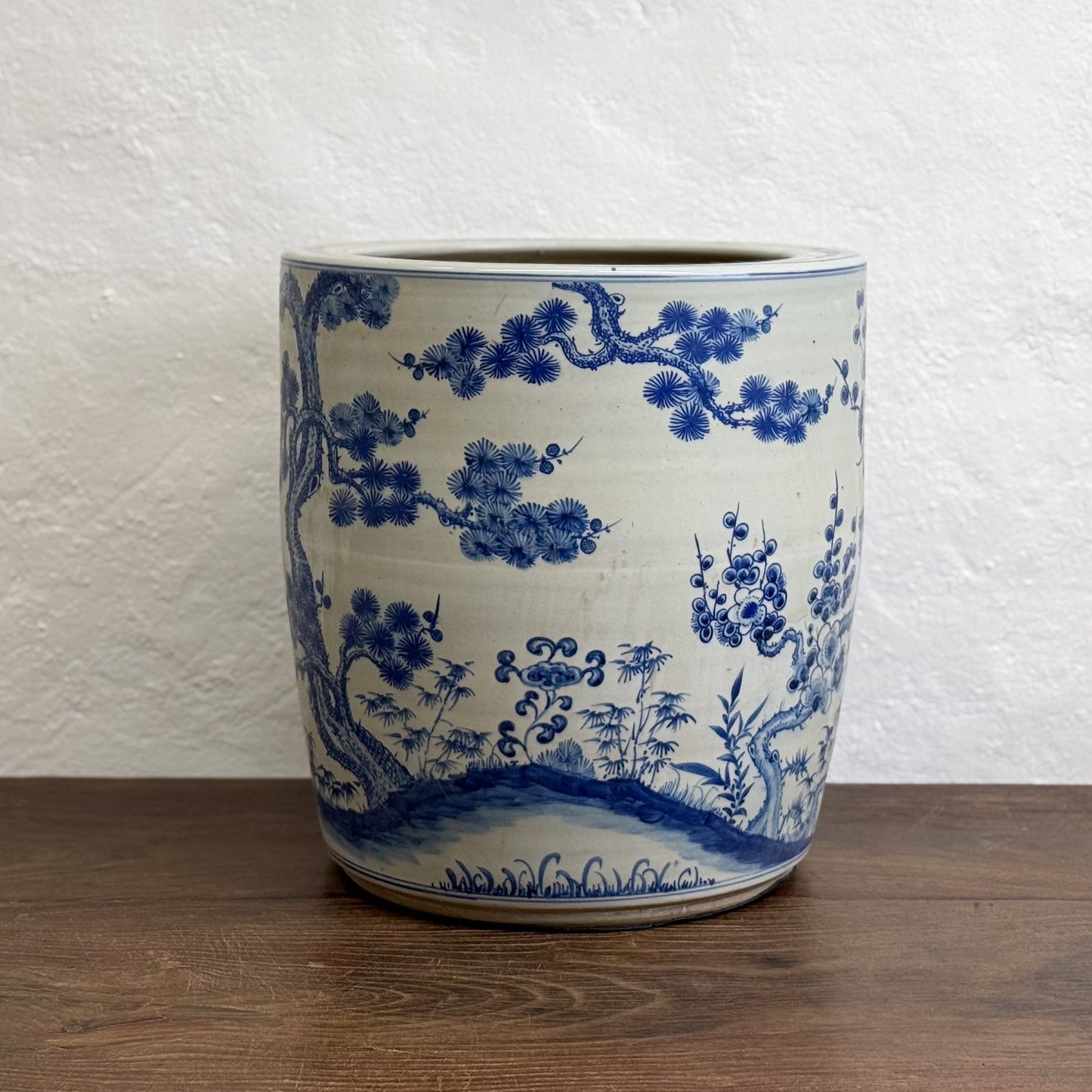 Three Friends of Winter Porcelain Planter