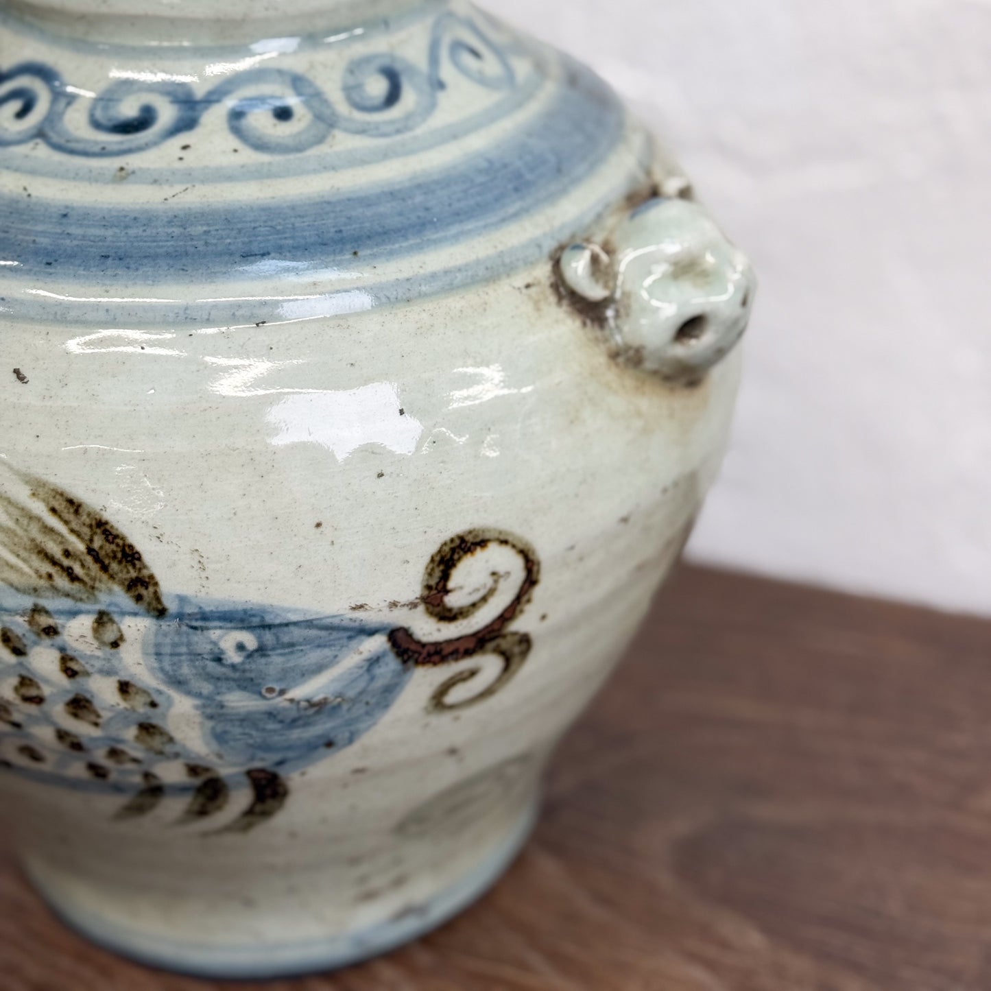 Korean Style Fish Vase with Handles