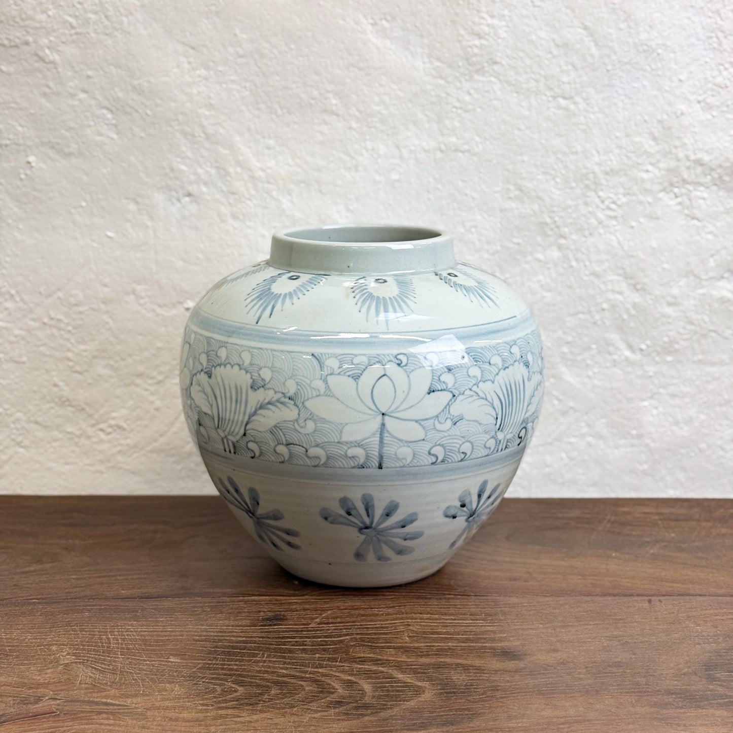 Large Lotus Porcelain Vase
