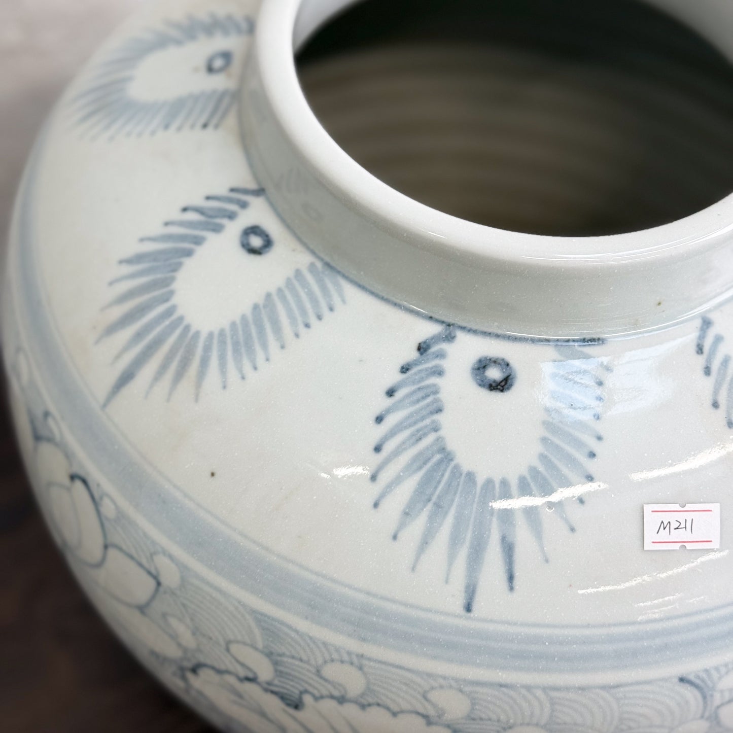 Large Lotus Porcelain Vase