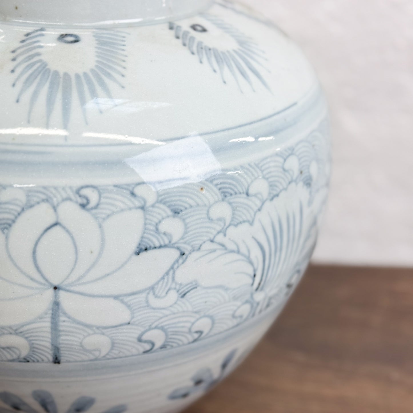 Large Lotus Porcelain Vase
