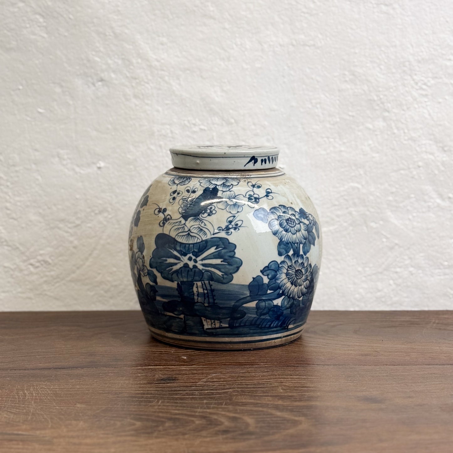 Peony & Lily Porcelain Ginger Jar